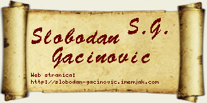 Slobodan Gaćinović vizit kartica
